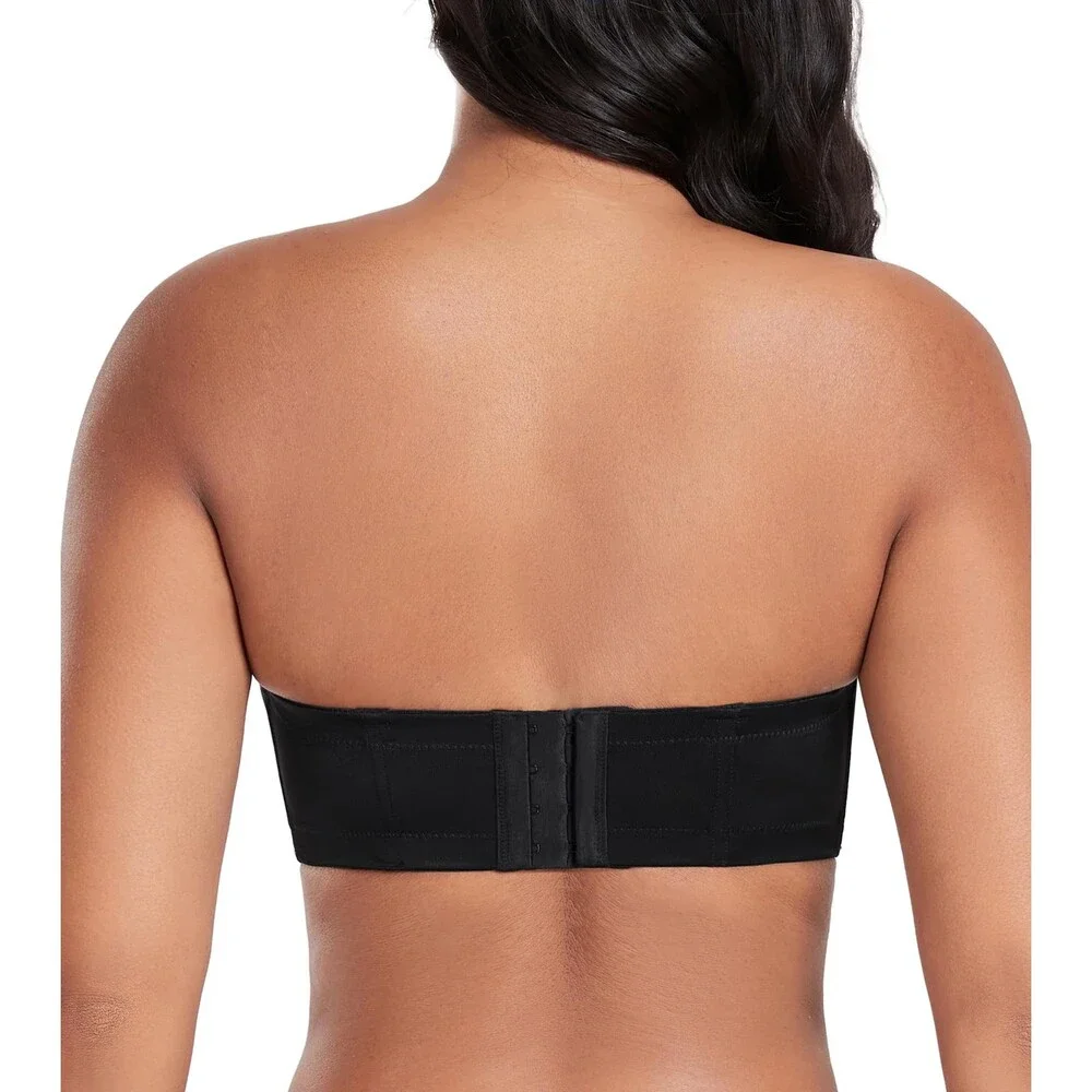DotVol Women's Black Multiway Strapless Bra Full Figure Underwire Contour 36C